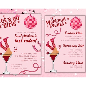 Cowgirl invitation, cowgirl theme, hens party, bachelorette party, cowgirl hens party, cowgirl bachelorette party, hens invitation, party