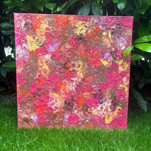 Pintura acrílica rosa de buen humor