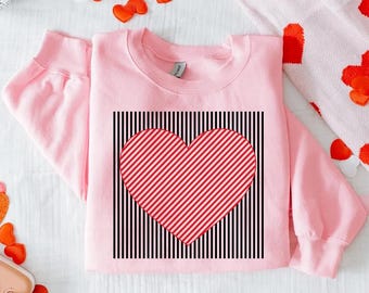 Sweat-shirt femme coeur Saint-Valentin, sweat-shirt amour mignon, pull ras du cou Saint-Valentin, sweat-shirt enseignant Saint-Valentin, cadeau Saint-Valentin