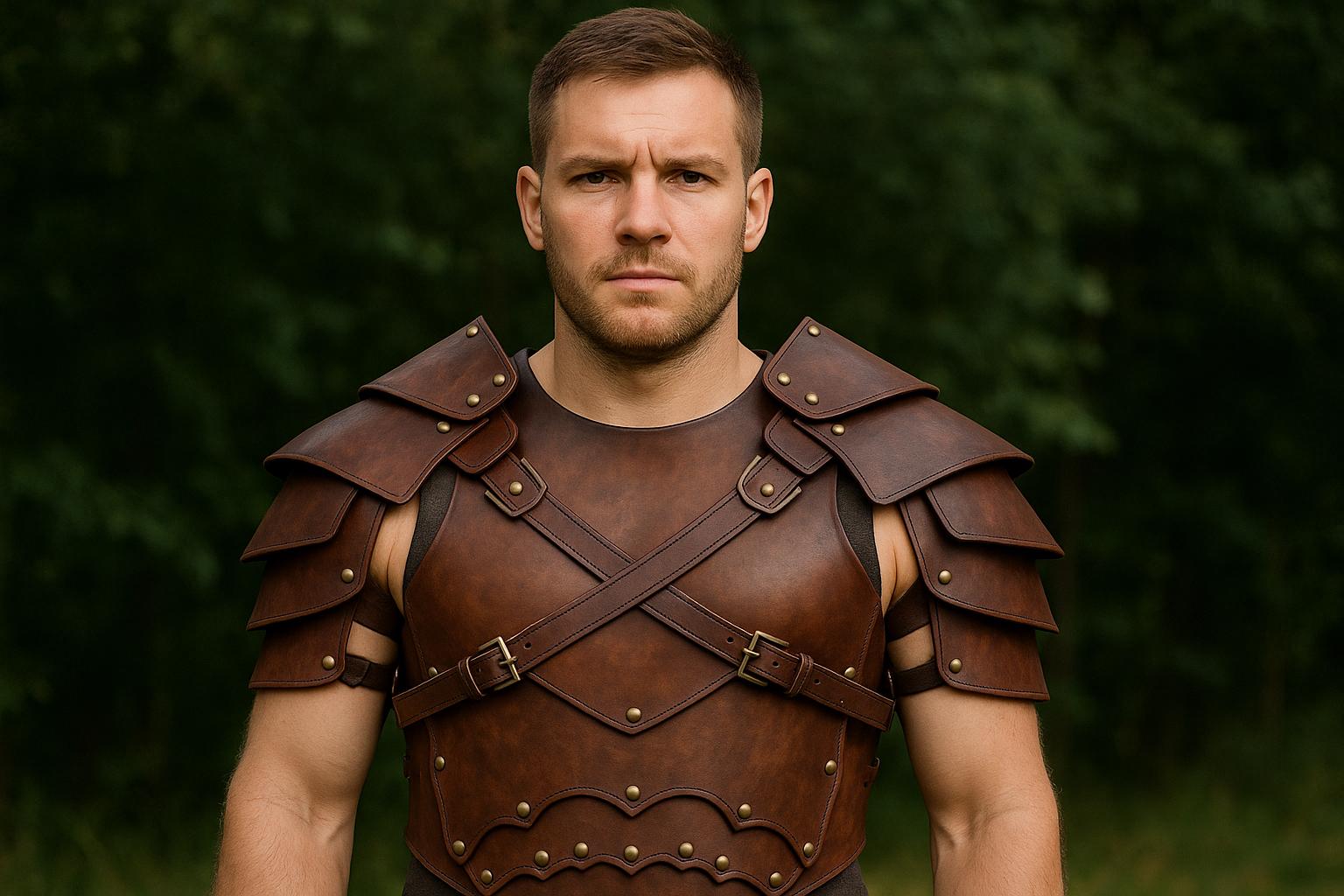 Armatura medievale vichinga per petto e spalle, corazza in pelle sintetica, armatura da cavaliere gladiatore, set di spallacci per cosplay Larp, armatura gotica Steampunk