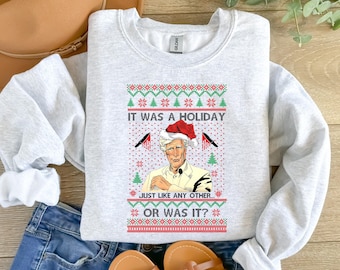True Crime Christmas Sweatshirt, Keith Morrison Sweater, Ugly Christmas Sweatshirt, Funny Xmas Sweatshirt, True Crime Ugly Christmas Shirt
