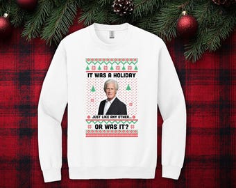 True Crime Ugly Christmas Sweatshirt, Funny Christmas Sweatshirt, True Crime Xmas Sweatshirt, Winter Holiday Sweatshirt, Gift for Christmas