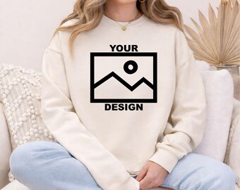 Personalized Sweater with Your Text or Logo, Custom Photo/Design Sweatshirt, Company Logo Hoodie, Custom Text Hoodie