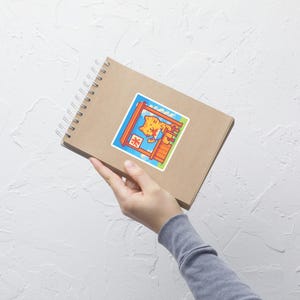 Snow cone Cat in Pixel Art Japanese Sticker