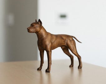 Statue American Staffordshire Terrier Mère - Art Dog - Édition Limitée - Résine