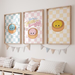 Glitter Dumpling Wall Art Set of 3 | You’re a Glitter Dumpling Cute Kawaii Food Prints | Kids Room & Nursery Decor (Digital Download)