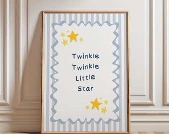 Twinkle Star Nursery Print | Gender Neutral Baby Room Decor (Digital Download)
