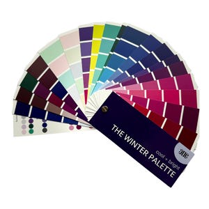 Winter Colour Fan – Colour Palette for Personal and Seasonal Colour Analysis | 4-Season System | Wardrobe & Makeup Matching Tool