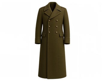 Vintage Wool Military Coat Vintage Olive Green Patched Marines