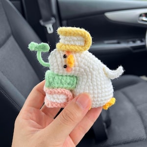 Patrón PDF de pato ratón de biblioteca a crochet - Lindo pato lector amigurumi - Divertido pato amigurumi a crochet - Tutorial de mini pato a crochet - Lindo crochet