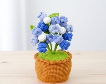 Patrón PDF de maceta de arándanos a crochet - Planta de arándanos amigurumi fácil paso a paso, decoración del hogar a crochet, tutorial de idea de regalo DIY