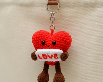 Patrón de corazón de Jellycat a crochet - Patrón de corazón de amigurumi a crochet, lindo regalo de amor a crochet, tutorial fácil de corazón a crochet para principiantes