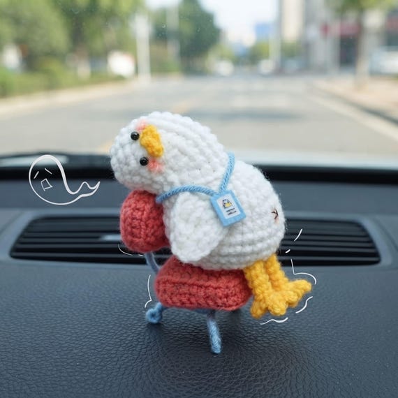Tired Office Duck Crochet Pattern PDF - Cute Burnout Duck Amigurumi - Funny Office Desk Buddy - Easy Crochet Plush Tutorial - Cute Crochet