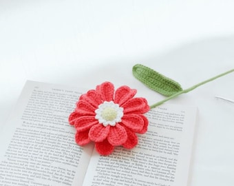 Patrón de flor de zinnia a crochet en PDF - Ramo floral a crochet, flores botánicas DIY
