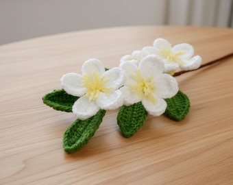Patrón de flor de manzano silvestre a crochet - Amigurumi floral a crochet, flor de crochet fácil para principiantes, ramo de regalo DIY, flor hecha a mano