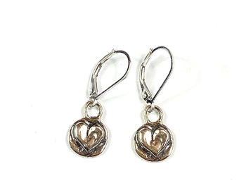 Dainty Heart Earrings - Sterling Silver Lever Back Earrings - Love Earrings - Minimalist Jewelry - Gift for Friend