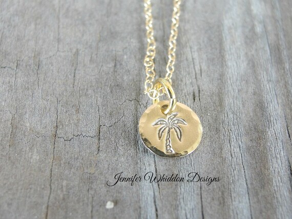 ★関税込★VINTAGE HOLLYWOOD★Palm Tree Beach Necklace★ Vintage Palm Tree Sterling Silver Pendant Necklace Beach