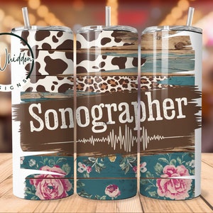 Sonographer Tumbler - Custom Sonography Cup - Radiology Tech Bag - Ultrasound Tech Gift - Radiologist Gift - RDMS Gift - Sonographer Gift