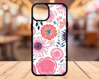 Pink Abstract Flower iphone Case - Boho Phone Case - Girly Phone Case - Trendy Phone Case - Pink Floral iPhone Case - iPhone 15, 14, 13, 12