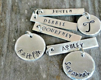 Personalized Name Charm-  Name Charm - Name Plate - Custom Name Charm - Mothers Gift - Mom Gift - Initial