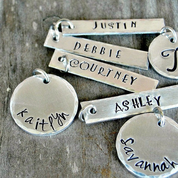 Personalized Name Charm-  Name Charm - Name Plate - Custom Name Charm - Mothers Gift - Mom Gift - Initial