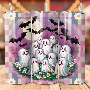 Cute Spooky Tumbler - Halloween 20oz Tumbler - Ghost Tumbler - Retro Halloween Tumbler - Spooky Tumbler - Halloween Gift
