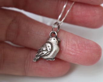 Bird Necklace - Sterling Silver Bird Pendant - Bird Jewelry - Bird Pendant Necklace - Gift Ideas for Mom