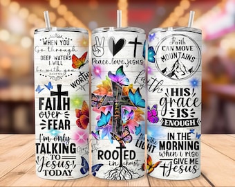 Daily Affirmations Tumbler - Bible Affirmations Tumbler - Christian Faith Tumbler - Faith Gift For Mother's  Day -Christian Tumbler Gift