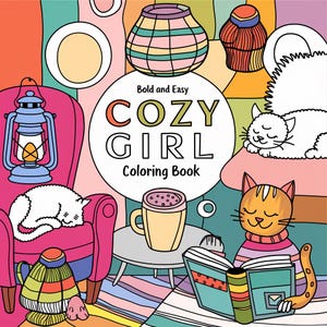 Cozy Girl Aesthetic Coloring Pages | Digital Download | Self-Care Art