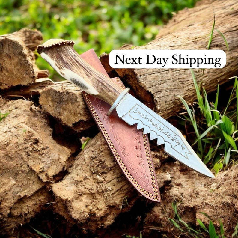 Supernatural Ruby's Demon Knife Replica | Antler Handle, Leather Sheath image 1