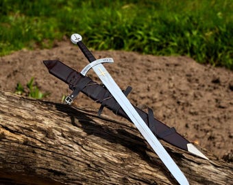 Faithkeeper Knights Templar Accolade Sword Replica | Handmade Medieval crusader Sword | Collectible Gift for Him