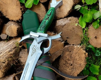 Hand Forged Wheel of Time Sword - High Carbon Steel Viking buster Replica
