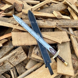 Handmade Percy Jackson Riptide Sword - Anaklusmos Replica | Hand-forged Sword for Collectors & Cosplayers - Display Gift for Him