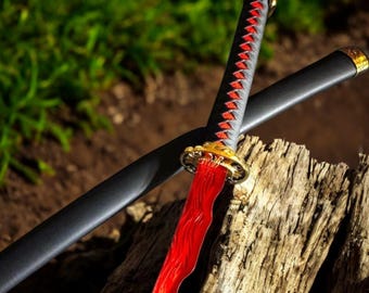Elden Ring River of Blood Katana - Red Wavy Blade Samurai Sword | Collectible Japanese Sword