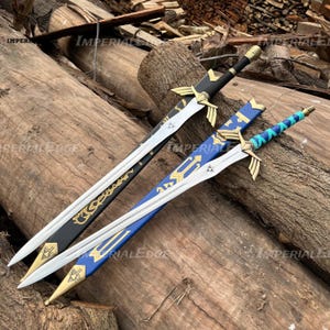 Legend of Zelda Master Sword with Scabbard - Handmade Stainless steel Replica - Full Tang Link Sword - Best Gift for Him