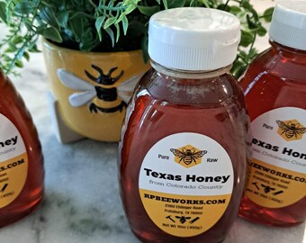 Texas Honey Raw Unfiltered – 1 lb Plastic Squeeze Jar