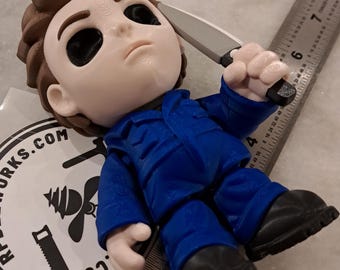 Michael Myers Desktop Toy Articulating Standing Flexible 3d Printed