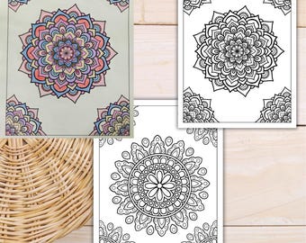 Mandala Coloring Book for Adults | 112 Printable Art Therapy Pages (Digital Download)