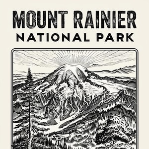 Impression numérique * affiches vintage des parcs nationaux * Washington Bundle