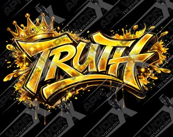 Design maglietta cristiana (*VERITÀ*) PNG / Grafica maglietta streetwear / Confezione da 5 sfondi