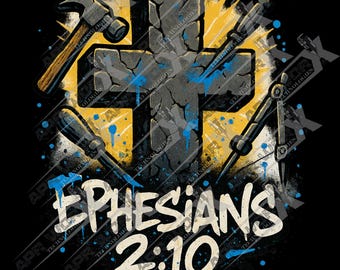 Maglietta streetwear cristiana: Ephesians Graffiti PNG – (confezione da 3) Design a croce (download digitale)