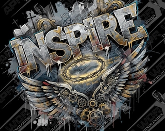 T-shirt grafica cristiana "Ispira gli altri" / Grafica di fede urbana (download digitale PNG)