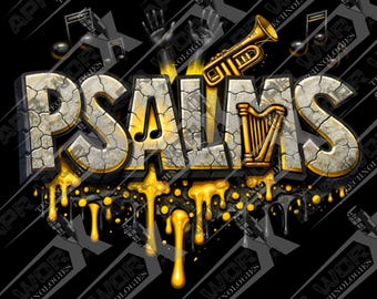 Salmi Graffiti PNG / Arte di lode e adorazione (Download digitale)