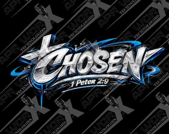 Pacchetto di immagini PNG selezionate / Design di corona in stile graffiti cristiani / 1 Pietro 2:9 (Download digitale)