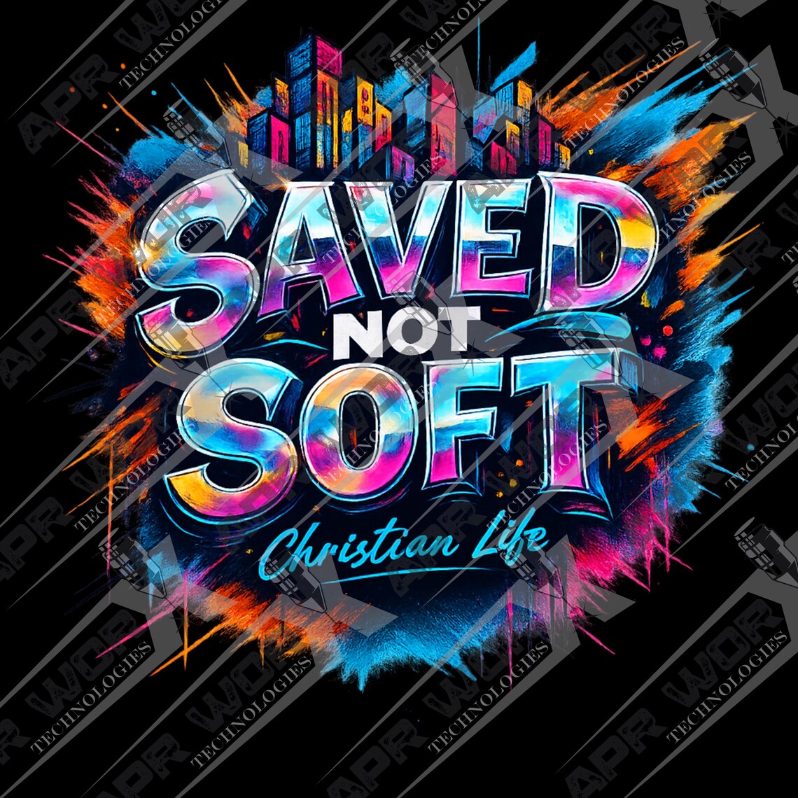 Christian Streetwear Tee: Saved Not Soft PNG (5 Pack) • Jesus Art ...