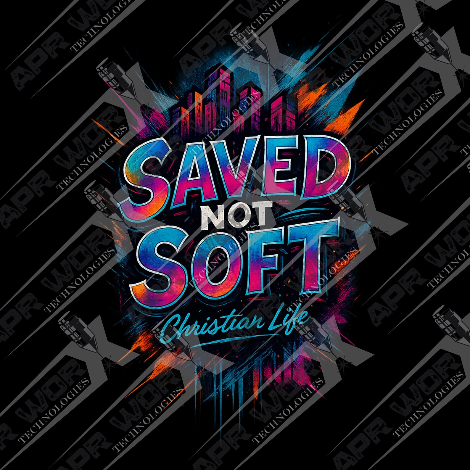 Christian Streetwear Tee: Saved Not Soft PNG (5 Pack) • Jesus Art ...