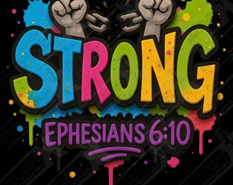 Maglietta streetwear cristiana: Efesini 610 (confezione da 3) / Faith Design (download digitale)