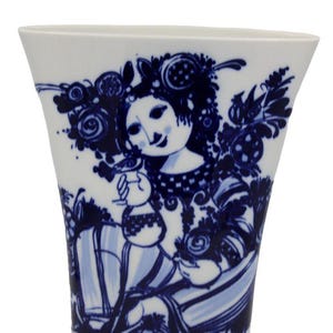 LARGE Rosenthal Porcelain VASE Signed Bjorn Wiinblad