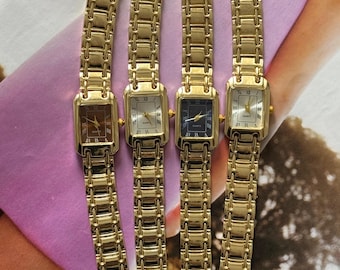 Gold Roman Numeral Women Watch: Minimalist Small Dial Bracelet Jewelry,Mother's Day Gift