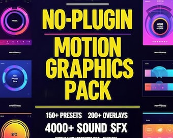 Videoschnitt-Grafikpaket: 150+ Presets, 200+ Overlays, 4000 SFX (Digitaler Download
